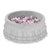 Ball-pit with frills with balls 200pcs - gray