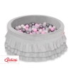 Ball-pit with frills with balls 200pcs - gray