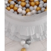 Ball-pit with frills with balls 200pcs - gray
