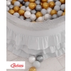 Ball-pit with frills with balls 200pcs - gray