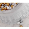 Ball-pit with frills with balls 200pcs - gray