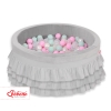 Ball-pit with frills with balls 200pcs - gray