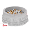 Ball-pit with frills with balls 200pcs - gray