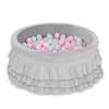 Ball-pit with frills with balls 200pcs - gray