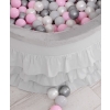 Ball-pit with frills with balls 200pcs - gray