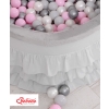 Ball-pit with frills with balls 200pcs - gray