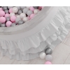 Ball-pit with frills with balls 200pcs - gray