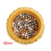 Ball-pit with frills with balls 200pcs - honey yellow