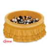 Ball-pit with frills with balls 200pcs - honey yellow