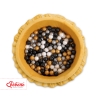 Ball-pit with frills with balls 200pcs - honey yellow
