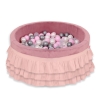 Ball-pit with frills with balls 200pcs - pastel pink