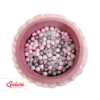 Ball-pit with frills with balls 200pcs - pastel pink