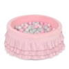 Ball-pit with frills with balls 200pcs - pink