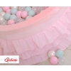 Ball-pit with frills with balls 200pcs - pink
