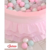Ball-pit with frills with balls 200pcs - pink