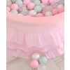 Ball-pit with frills with balls 200pcs - pink