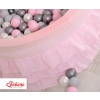 Ball-pit with frills with balls 200pcs - pink