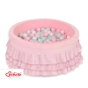 Ball-pit with frills with balls 200pcs - pink