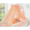 Bedcot Mosquito-net made of chiffon- Hanging Hearts peach