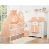 Bedcot Mosquito-net made of chiffon- Hanging Hearts peach