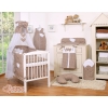 Bedding set 11-pcs with canopy- Hanging Hearts white dots on brown