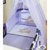 Bedding set 11-pcs with canopy (S60)- Teddy Bear Barnaba lilac