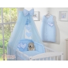 Bedding set 11-pcs with mosquito-net- Hanging Hearts blue