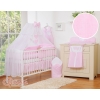 Bedding set 11-pcs with mosquito-net- Hanging Hearts pink stripes