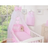Bedding set 11-pcs with mosquito-net- Hanging Hearts pink stripes