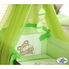 Bedding set 11-pcs with mosquito-net (S60)- Teddy Bear Barnaba green