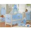 Bedding set 11-pcs z mosquito-net- Teddy Bear with bow blue