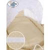 Bedding set 2-pcs for Moses Basket/Wicker crib Jasmine no. Beige with White Polka Dots 2100-916 or 72100-916