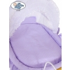Bedding set 2-pcs for Moses Basket/Wicker crib Jasmine Purple with White Polka Dots no. 2100-915 or 72100-915