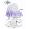 Bedding set 2-pcs for Moses Basket/Wicker crib Jasmine Purple with White Polka Dots no. 2100-915 or 72100-915