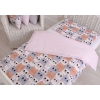 Bedding set 2pcs 100x135 Mini - gray-pink cats