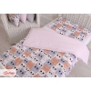 Bedding set 2pcs 100x135 Mini - gray-pink cats