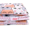 Bedding set 2pcs 100x135 Mini - gray-pink cats