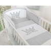 Bedding set 3pcs- Little Prince/Princess gray
