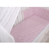 Bedding set 5-pcs bumper cases mosquito-net - -white-wine red stars