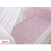 Bedding set 5-pcs bumper cases mosquito-net - -white-wine red stars