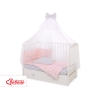 Bedding set 5-pcs bumper cases mosquito-net - ballerinas pink