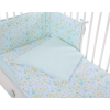 Bedding set 5-pcs bumper cases mosquito-net - blue butterflies