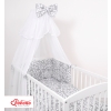 Bedding set 5-pcs bumper cases mosquito-net - bubbles gray