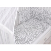 Bedding set 5-pcs bumper cases mosquito-net - bubbles gray
