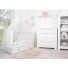 Bedding set 5-pcs bumper cases mosquito-net - clouds gray