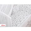 Bedding set 5-pcs bumper cases mosquito-net - clouds gray