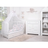 Bedding set 5-pcs bumper cases mosquito-net - foxes beige