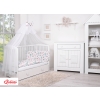 Bedding set 5-pcs bumper cases mosquito-net - foxes beige
