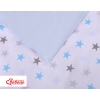 Bedding set 5-pcs bumper cases mosquito-net - gray -blue stars