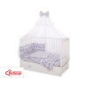 Bedding set 5-pcs bumper cases mosquito-net - gray panda